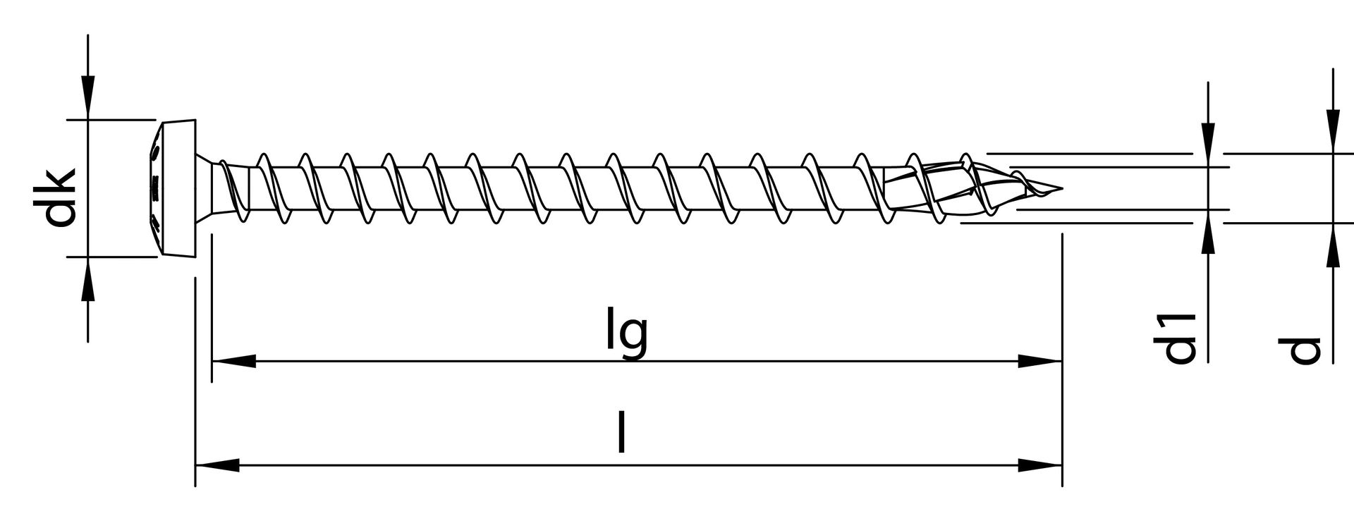 HECO-TOPIX-plus A2 5,0 x 25, Rundkopf, T-Drive, Variables Vollgewinde, blank, gleitbeschichtet, 200 Stück, SKV-Kleinverpackung