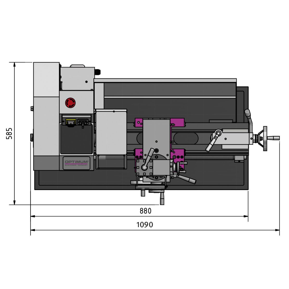 Drehmaschine Optimum OPTIturn TU 2304