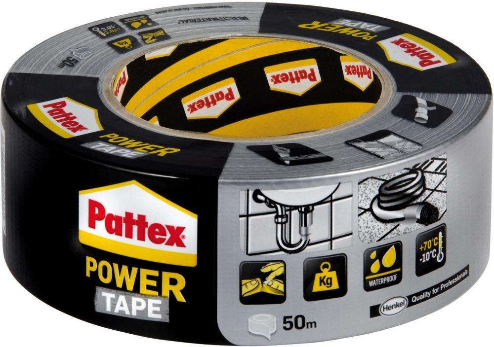 Pattex Power Tape 50mm x 25m, silber Henkel
