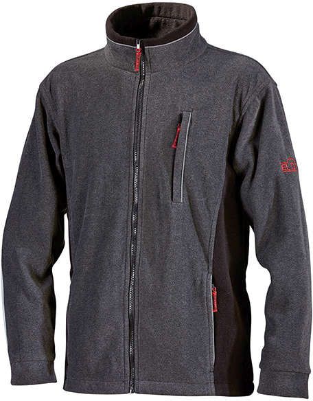 Fleecejacke Pamir, Gr. M, grau/schwarz