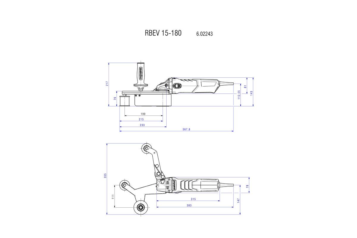 Rohrbandschleifer Set RBE 15-180 Metabo