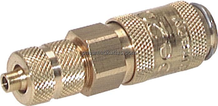 Kupplungsdose (NW2,7) 4,3x3mm Schlauch, Messing