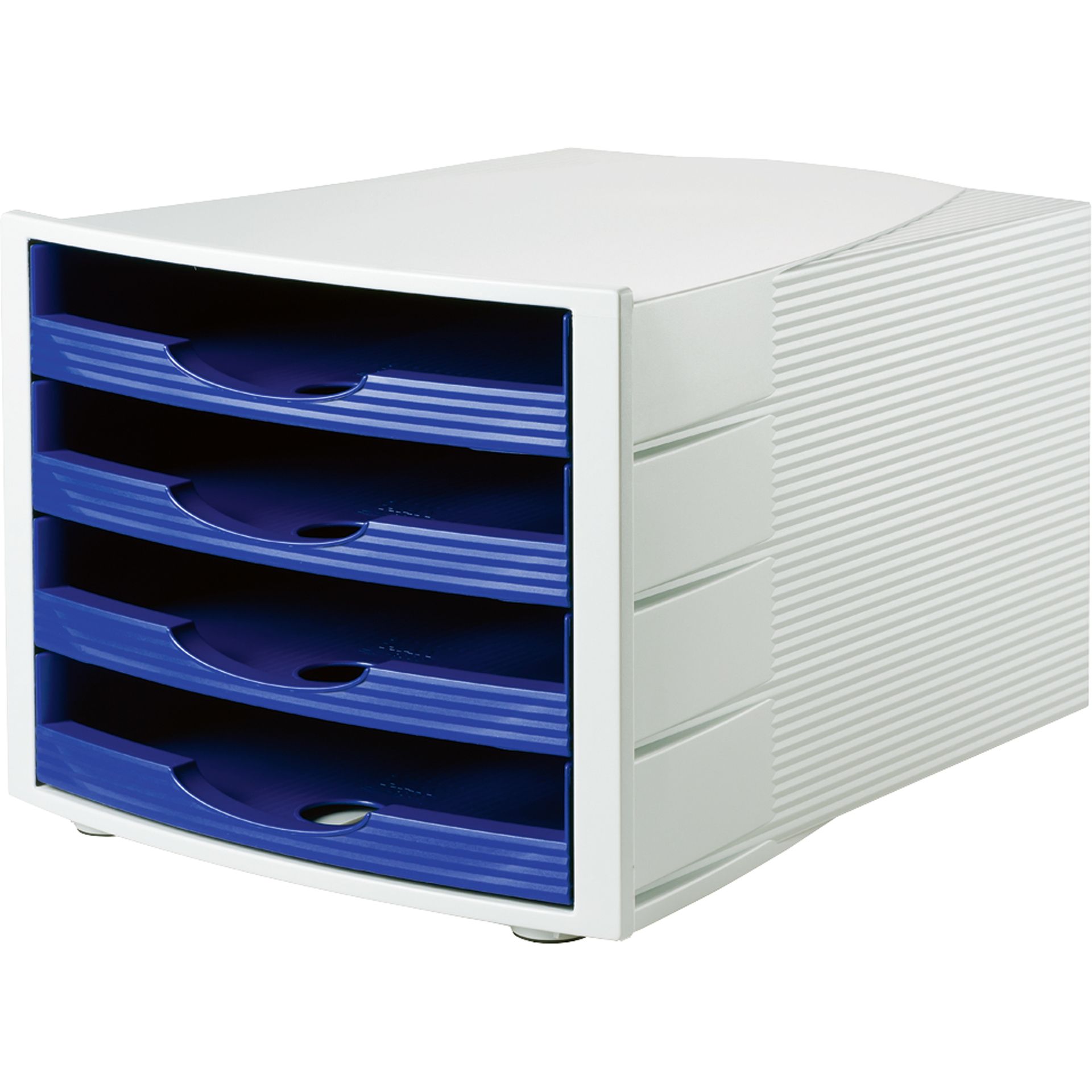 Schubladenbox 4offene Schübe blau