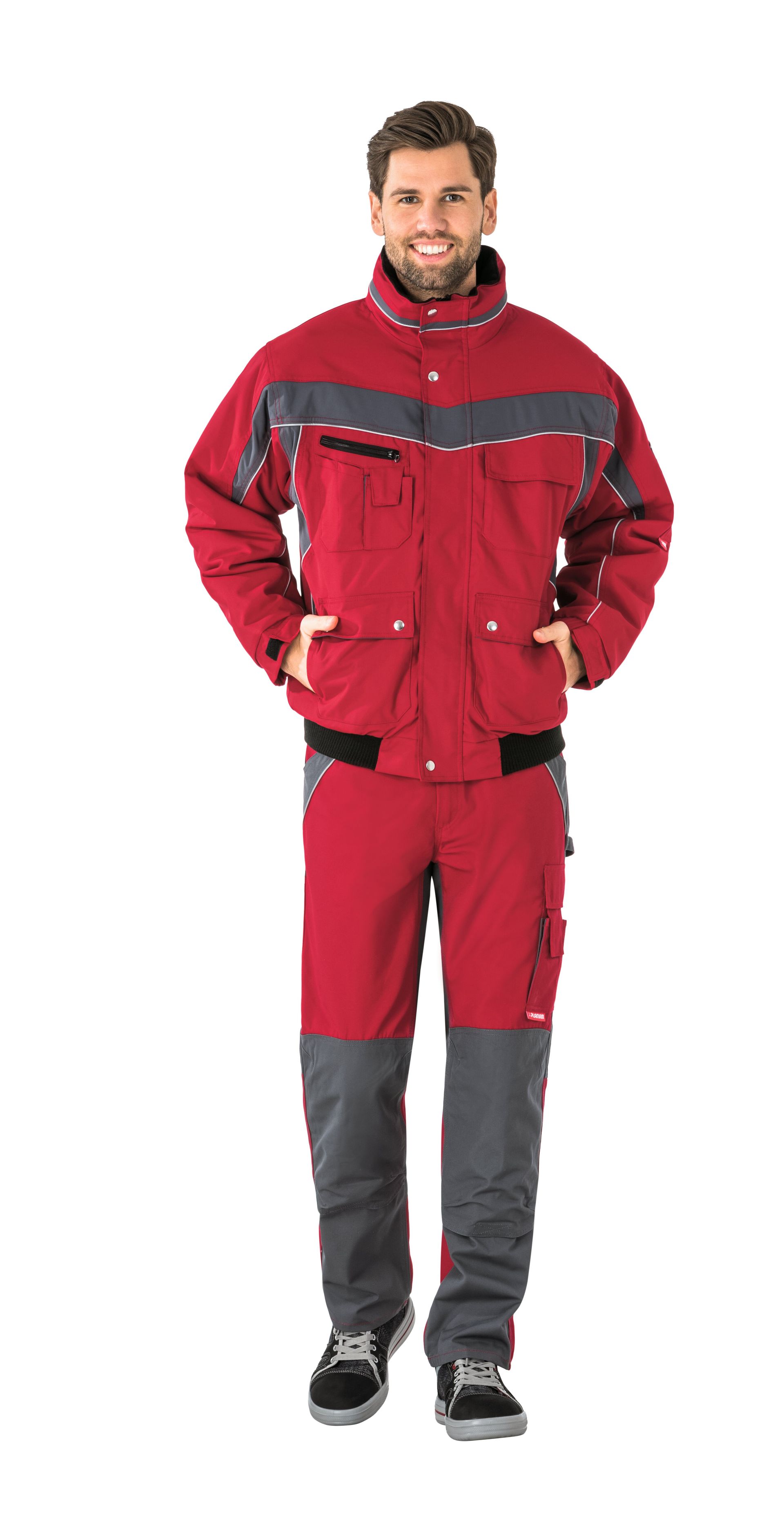 Planam Blouson Plaline, Outdoor rot/schiefer Gr. XS
