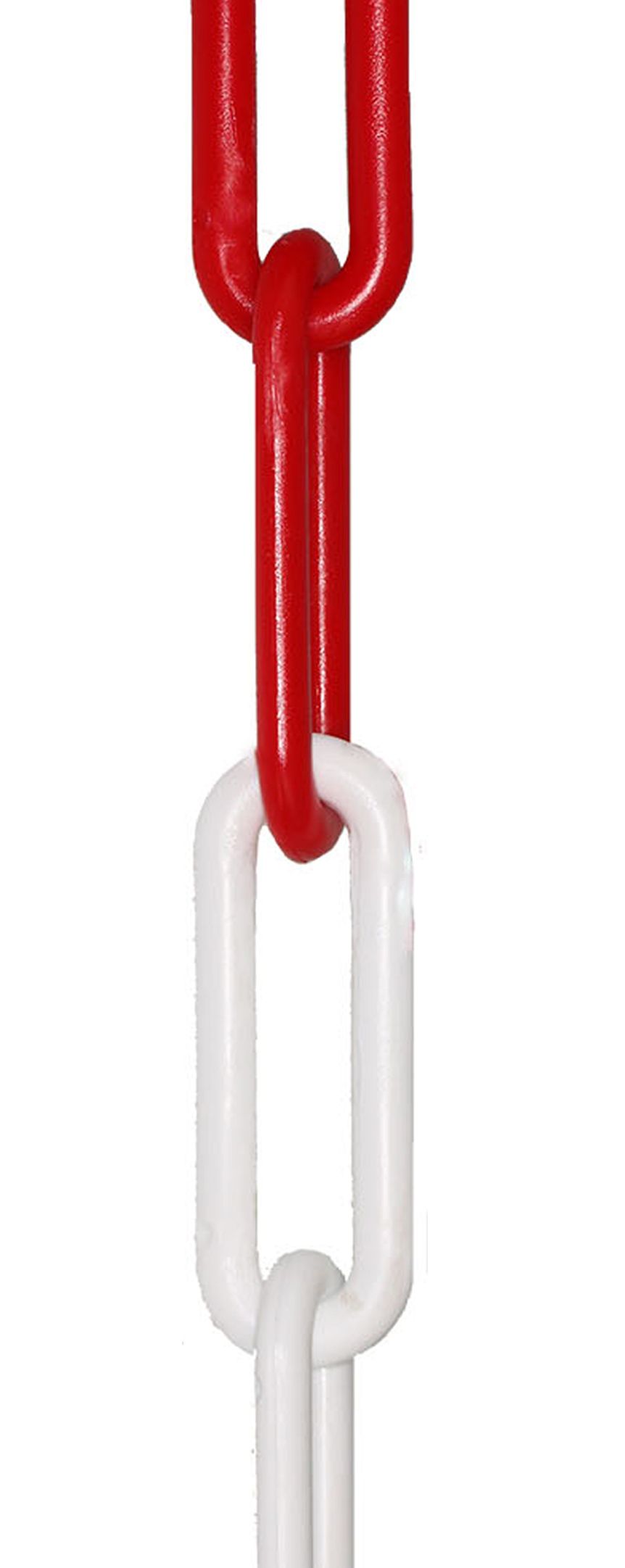 Kunststoffkette, 6 mm, rot-weiß, 25 m