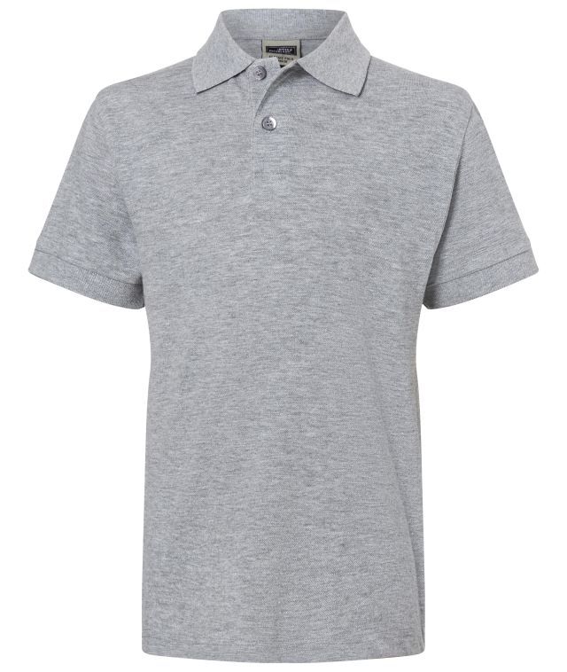 Classic Polo Junior Hochwertiges Polohemd mit Armbündchen grau, Gr. XXL