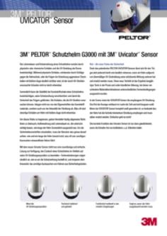 3M™ Schutzhelm, Uvicator, Ratschenverschluss, belüftet, reflektierend, Kunststoffschweißband, Blau, G3000NUV-R-BB