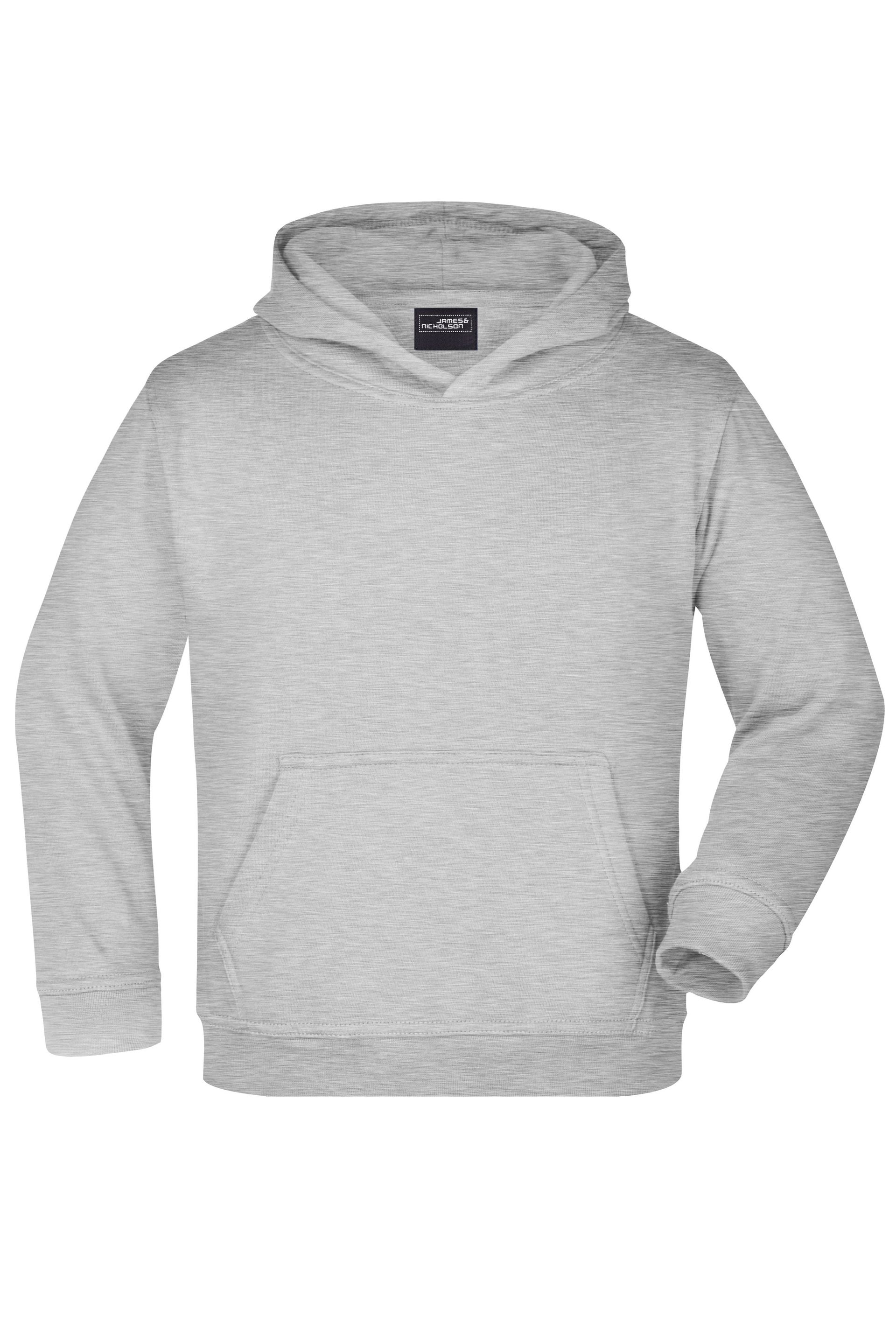 James & Nicholson JN047K Kinder-Sweatshirt, Grau-Meliert, Gr. 2XL