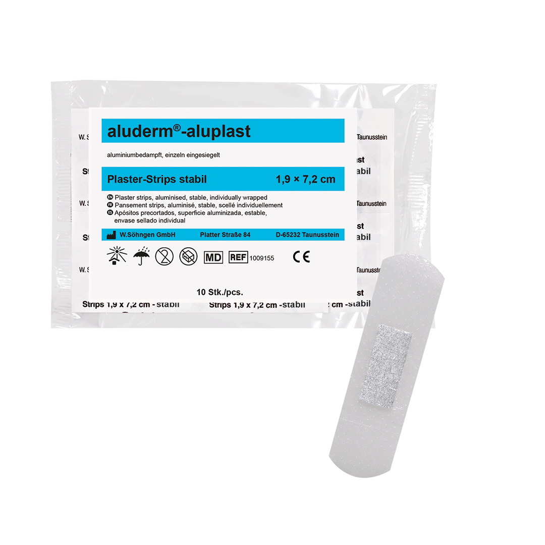 aluderm®-aluplast stabil Strips 1,9 x 7,2 cm  10 Stück