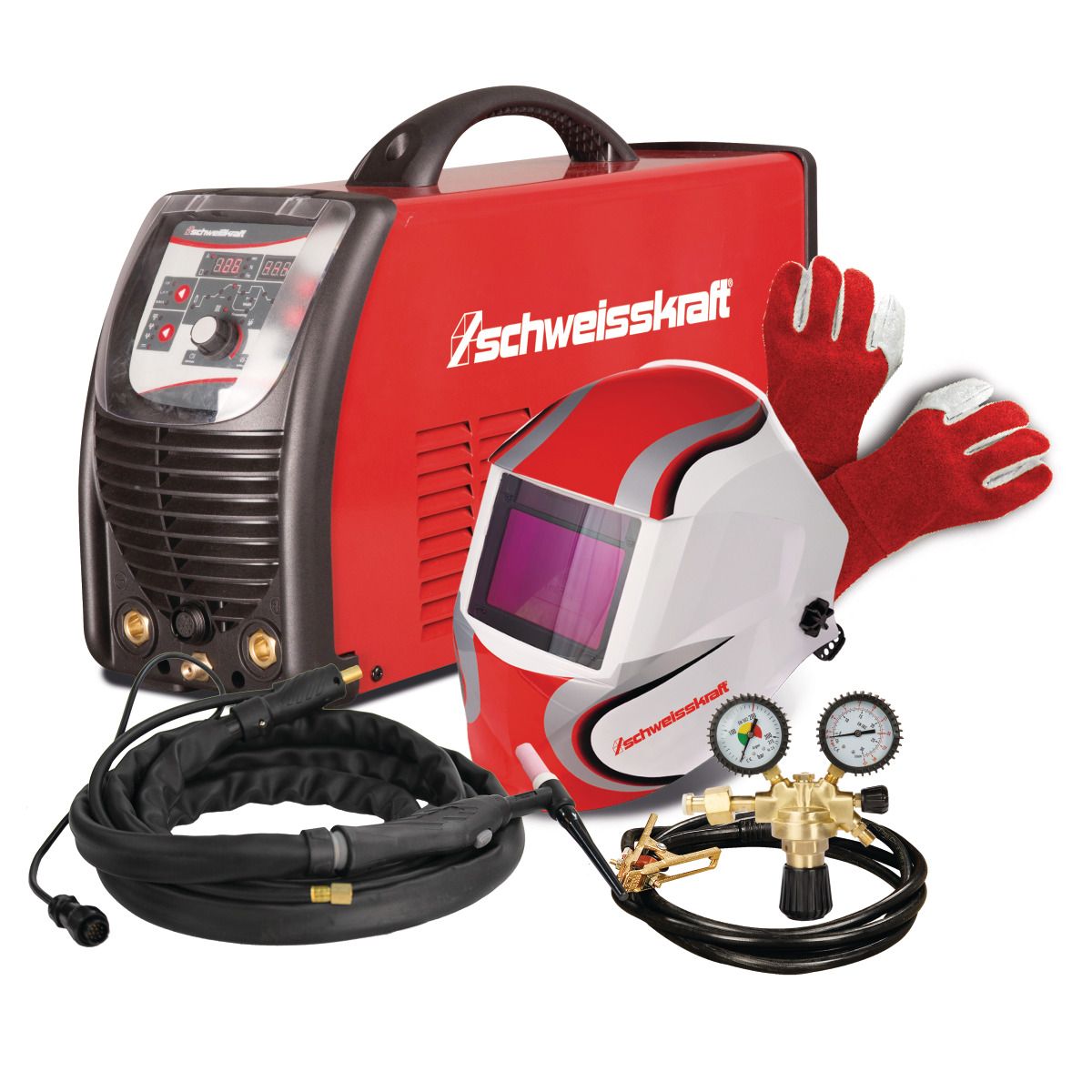 Tragbarer WIG AC/DC Inverter Schweisskraft CRAFT-TIG 201 AC/DC P PULSE Set