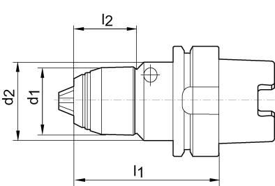 Kurzbohrfutter AKL DIN69893 0,5-10mm HSK63 ALBRECHT