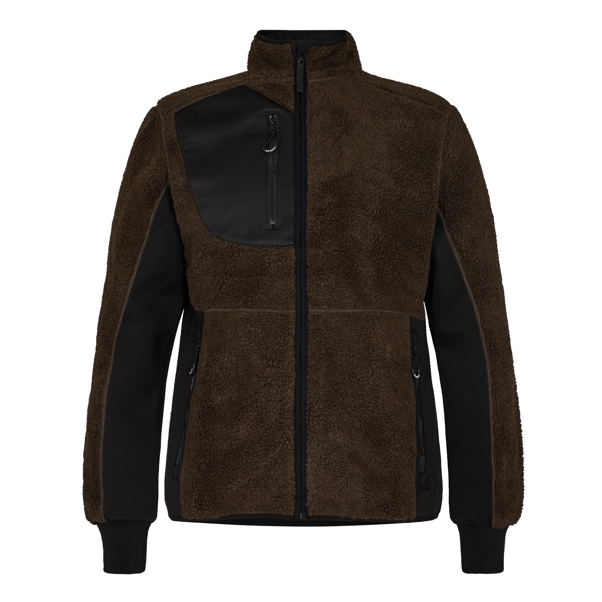 X-treme Faserjacke Mokkabraun/Schwarz, Gr. L