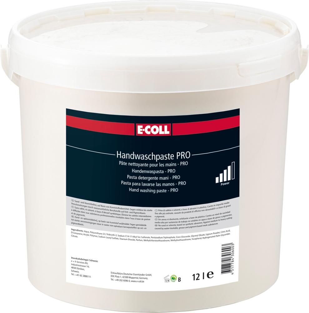 E-COLL Handwaschpaste Premium Qualität 12L Eimer
