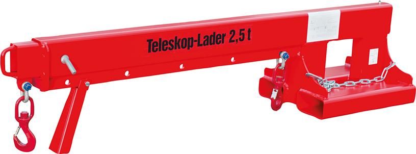 Teleskop-Lader KT 2,5 lackiert, Feuerrot 2160x490x480mm