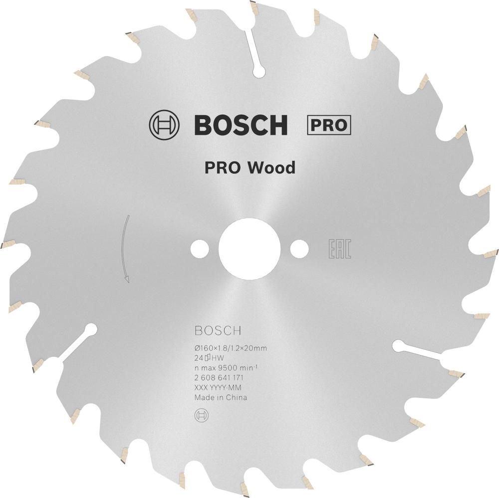 HM-Kreissägeblatt 160x1,8/1,2x20 24Z WZ BosVE à 1 Stück Optiline Wood BOSCH