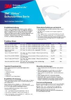 3M™ Virtua™ Schutzbrille, Antikratz-/Anti-Fog-Beschichtung, transparente Scheibe, 715001AF-EU, 20 pro Packung