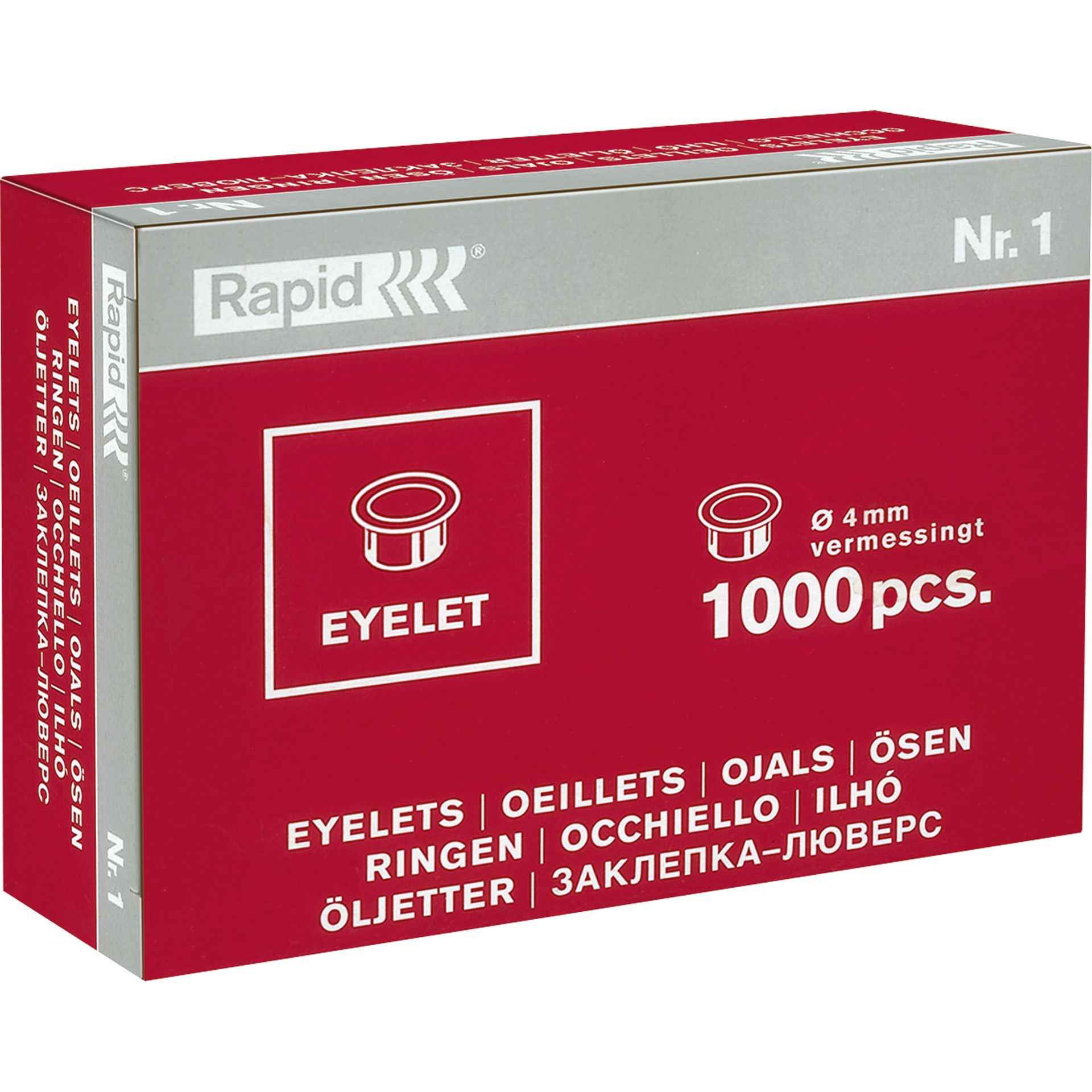 Öse Eyelet Nr.1 4mm Messing 1000 St./Pack.