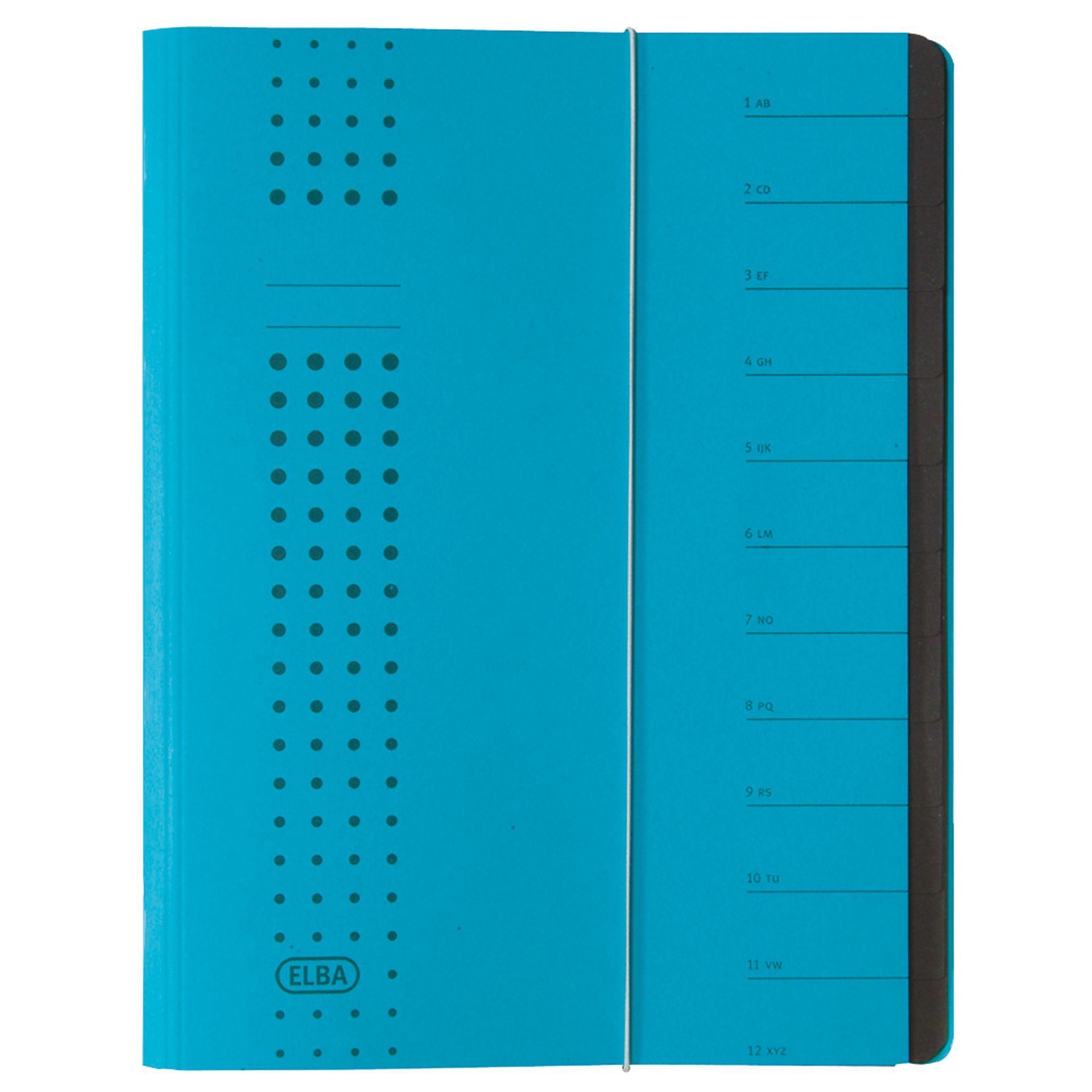 Ordnungsmappe chic DIN A4 12Fächer Karton blau