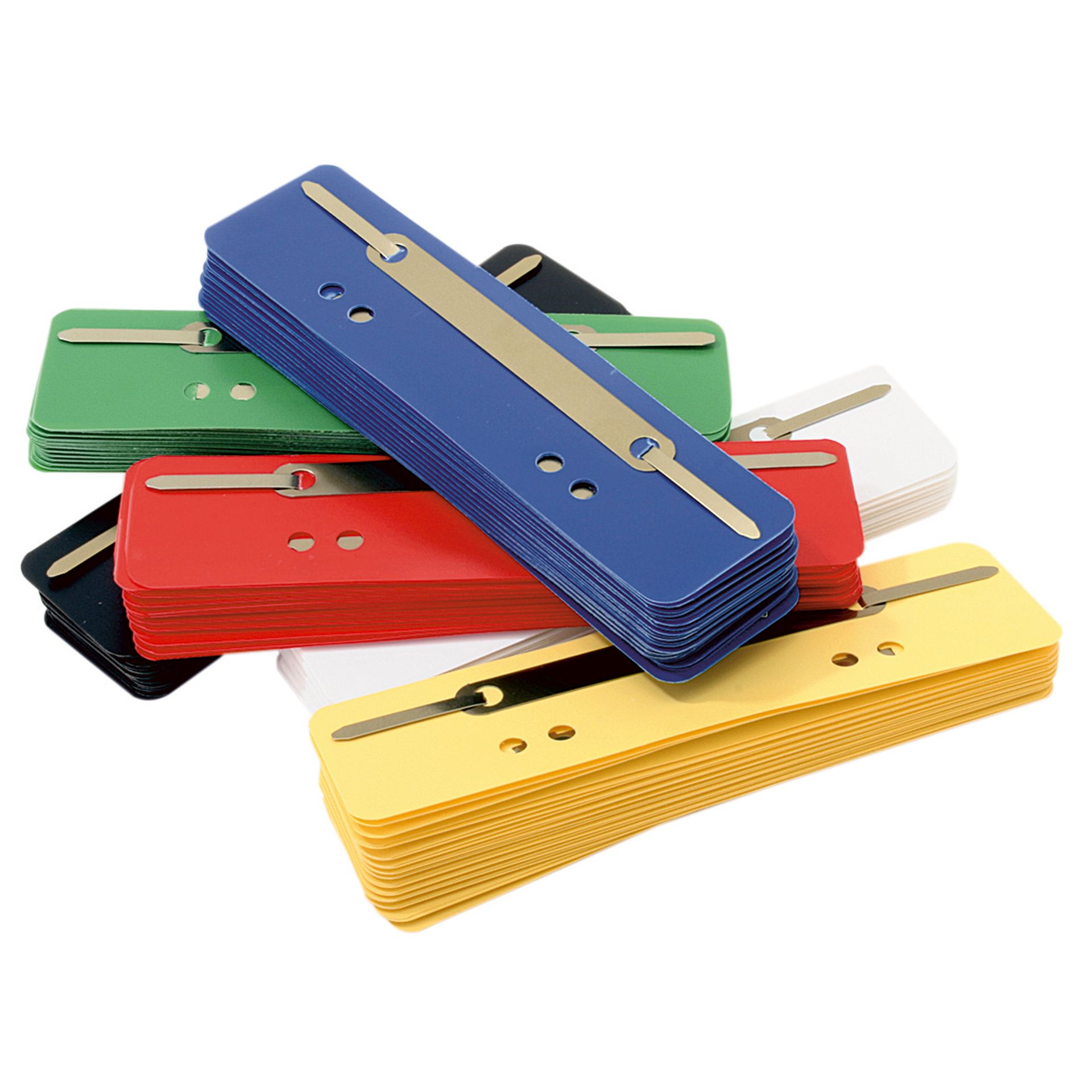 Heftstreifen PP Metalldeckl. sortiert 250 St./Pack.