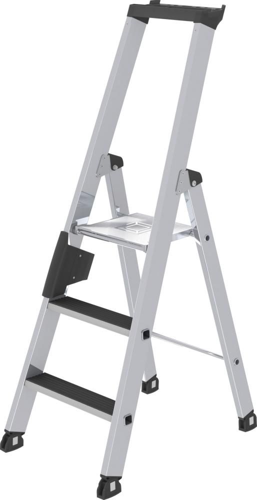 Alu-Stehleiter 3 Stufen clip-step Gesamthöhe 1,34 m Arbeitshöhe bis 2,70 m