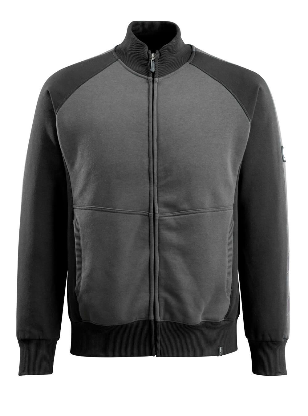 Sweatshirt mit Reißverschluss MASCOT® Amberg Dunkelanthrazit/Schwarz, 2XL