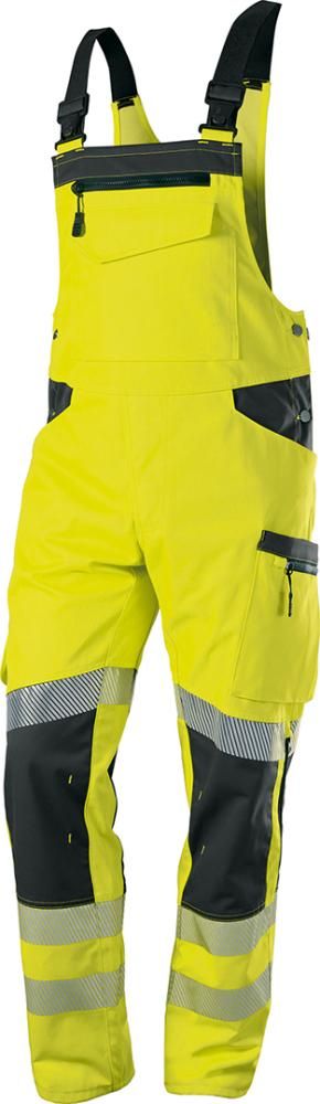 Latzhose 2041, warngelb/anthrazit, Gr. 56/58l