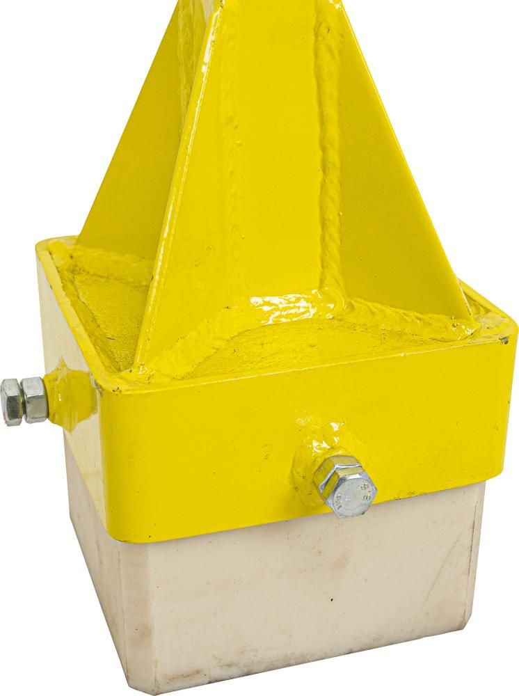 Nylon Stampfer, "Big Foot" Pulverlackiert Gelb