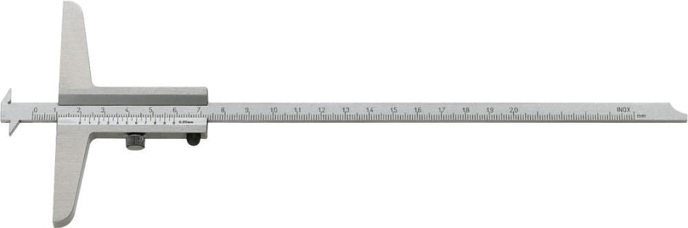 Tiefenmessschieber mit 200mm 1/50 FORTIS 200mm 1/50 FORTIS