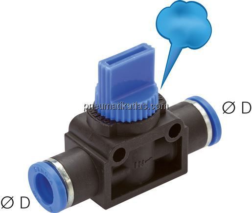 3/2-Wege-Absperrventil 6mm, IQS-Standard