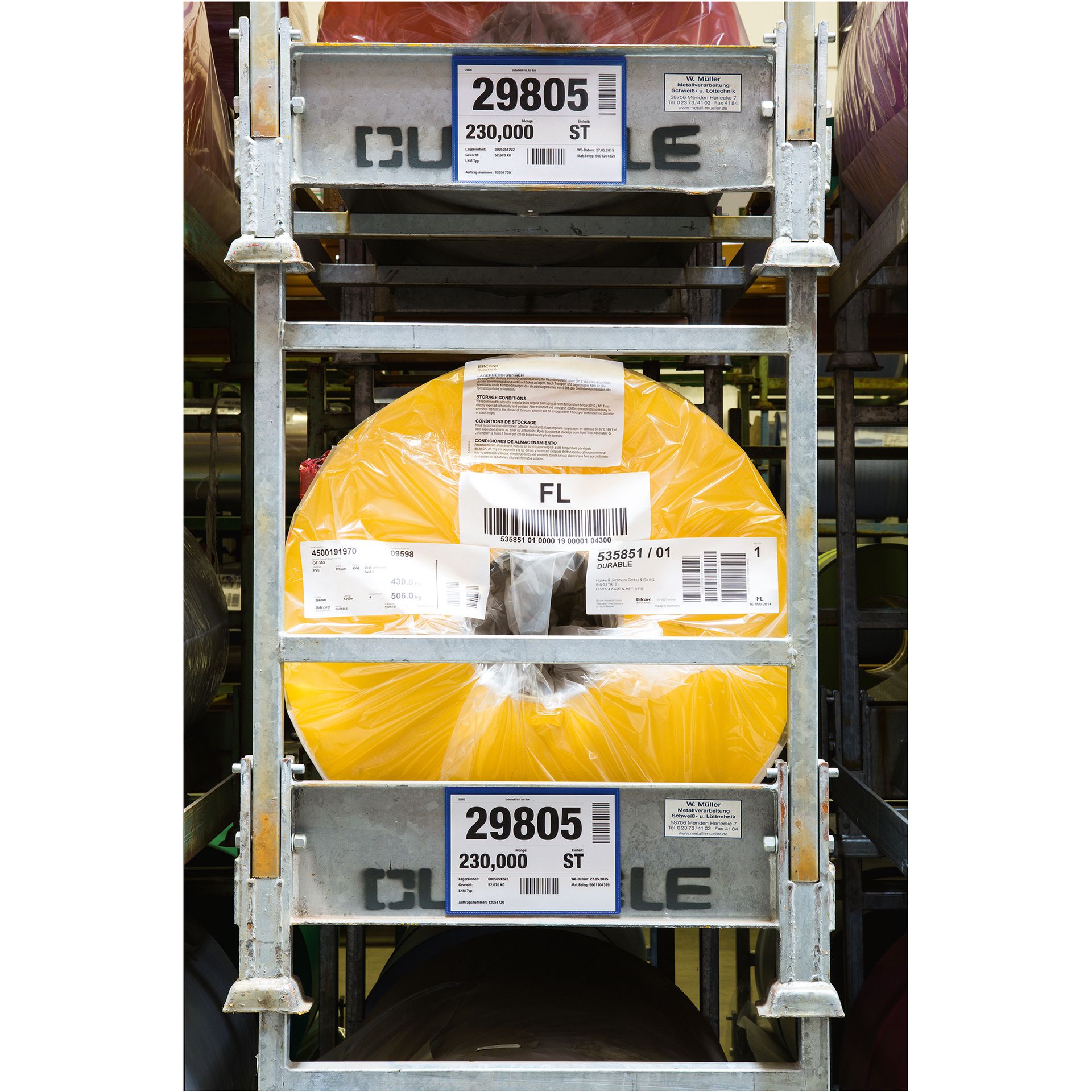 Kennzeichnungstasche A5 quer magn. d.bl 50 St./Pack.