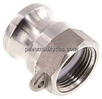 DIN/EN-Kamlock-Stecker (A/AF) G 3/4"(IG), Edelstahl (1.4408)