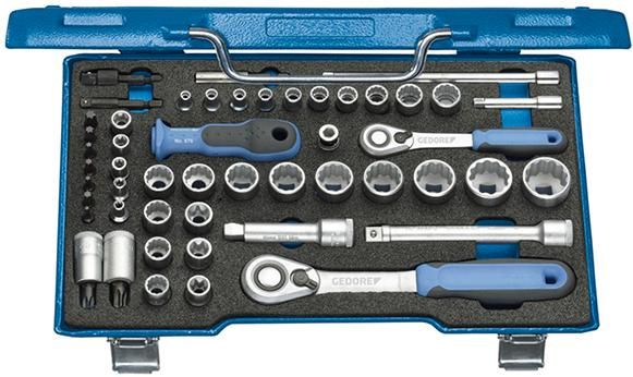 Steckschlüssel-Garnitur 1/4"+3/8" D30 TX20U-20 50-teilig Gedore