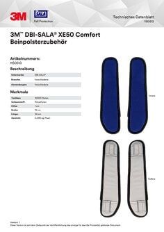 3M™ DBI-SALA® ExoFit™ XE50 Komfort Beinpolsterzubehör 1150513, Einheitsgröße, 2 Stück