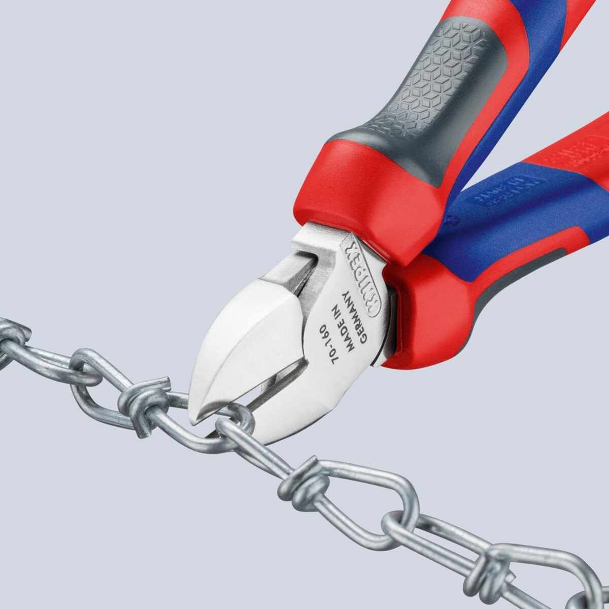 Seitenschneider verchromtmit Mehrkomponenten-Griffen 160mm KNIPEX