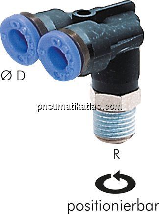 Y-Winkel-Steckanschluss R 1/8"x4mm, IQS-Standard