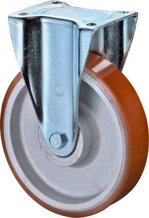 Bockrolle 150mm N110.C10 Platte,Polyure Guss,KL N110.C10.152 BS ROLLEN
