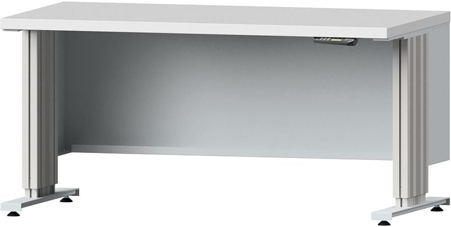 Arbeitstisch Lift B1500xT800xH740-1140mm RAL 7035, KSP: 40 mm