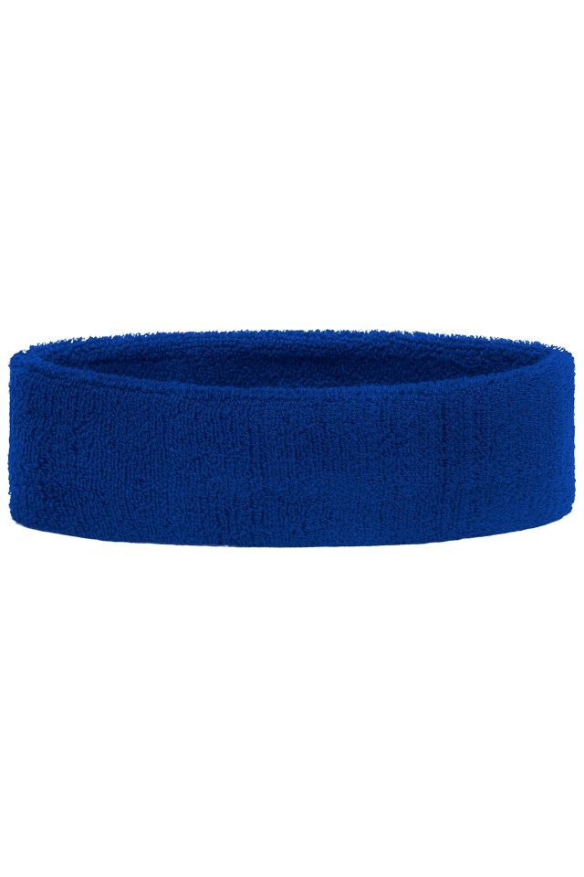 Terry Headband Frottee Stirnband für Sport und Freizeit blau, Gr. one size