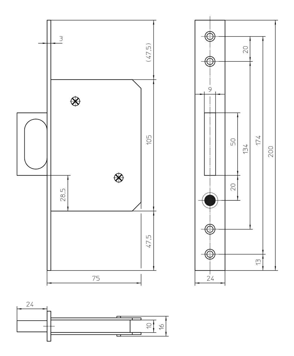 Stirngriff 1650/24 Ktg Edelstahl