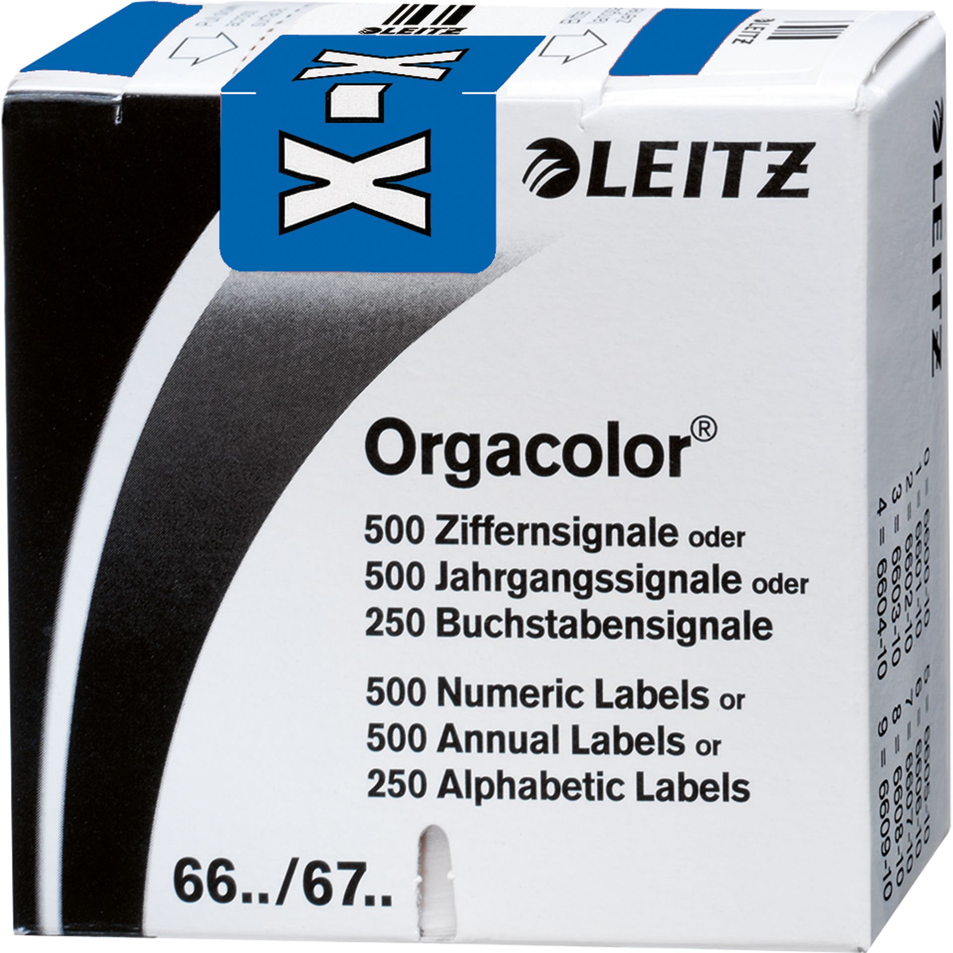 Buchstabensignal Orgacolor OC X blau 250 St./Pack.