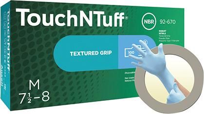 Handsch.TouchNTuff92-670,Gr. 7,5-8(Box a 100 Stk.)Ansell