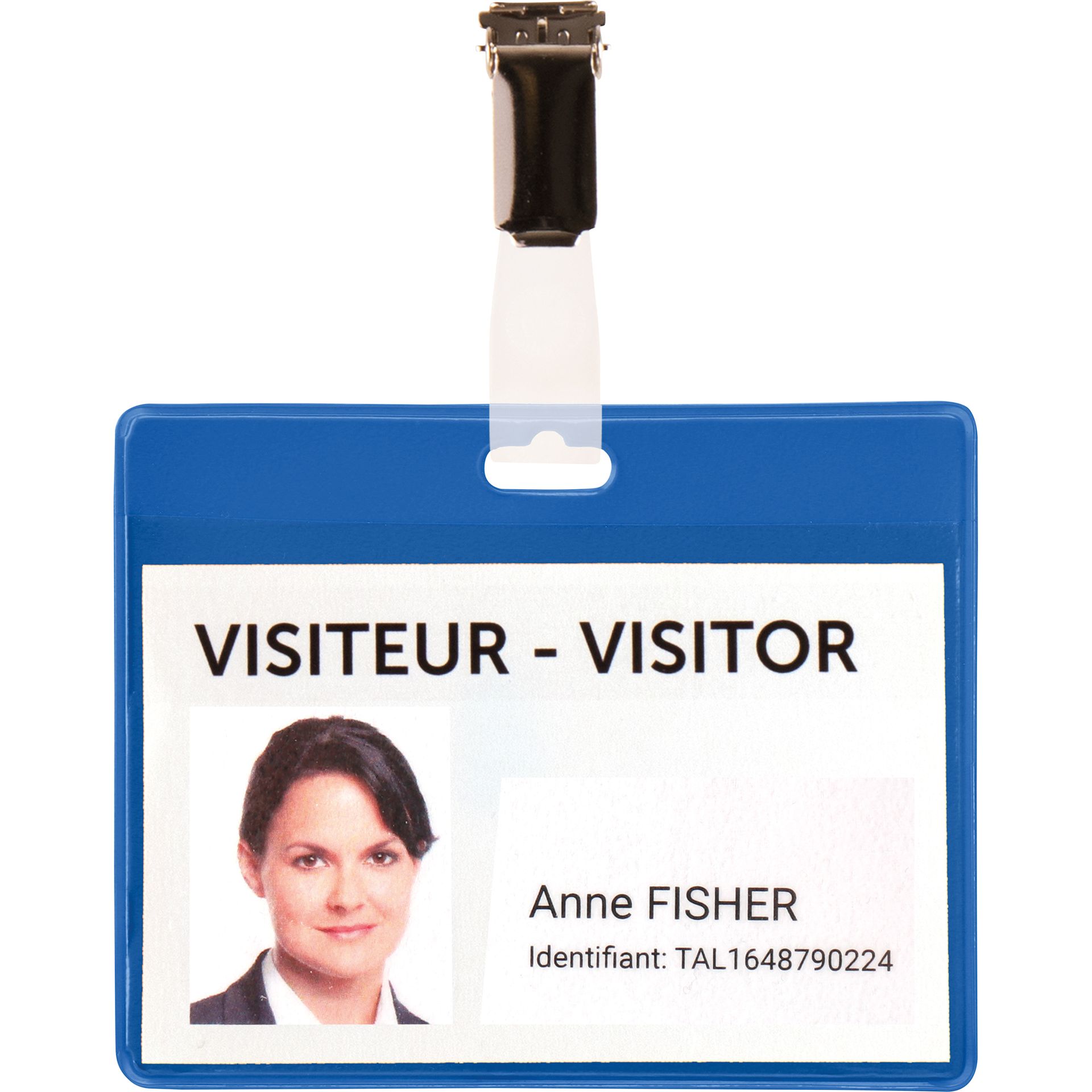 Besucher-Namensschild 82,5x103mm bl 25 St./Pack.