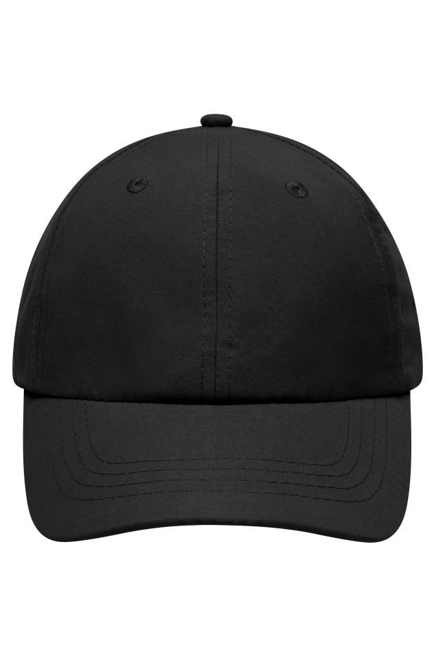 Laser Cut Cap Sportliche 8 Panel Cap aus weicher Microfaser schwarz, Gr. one size