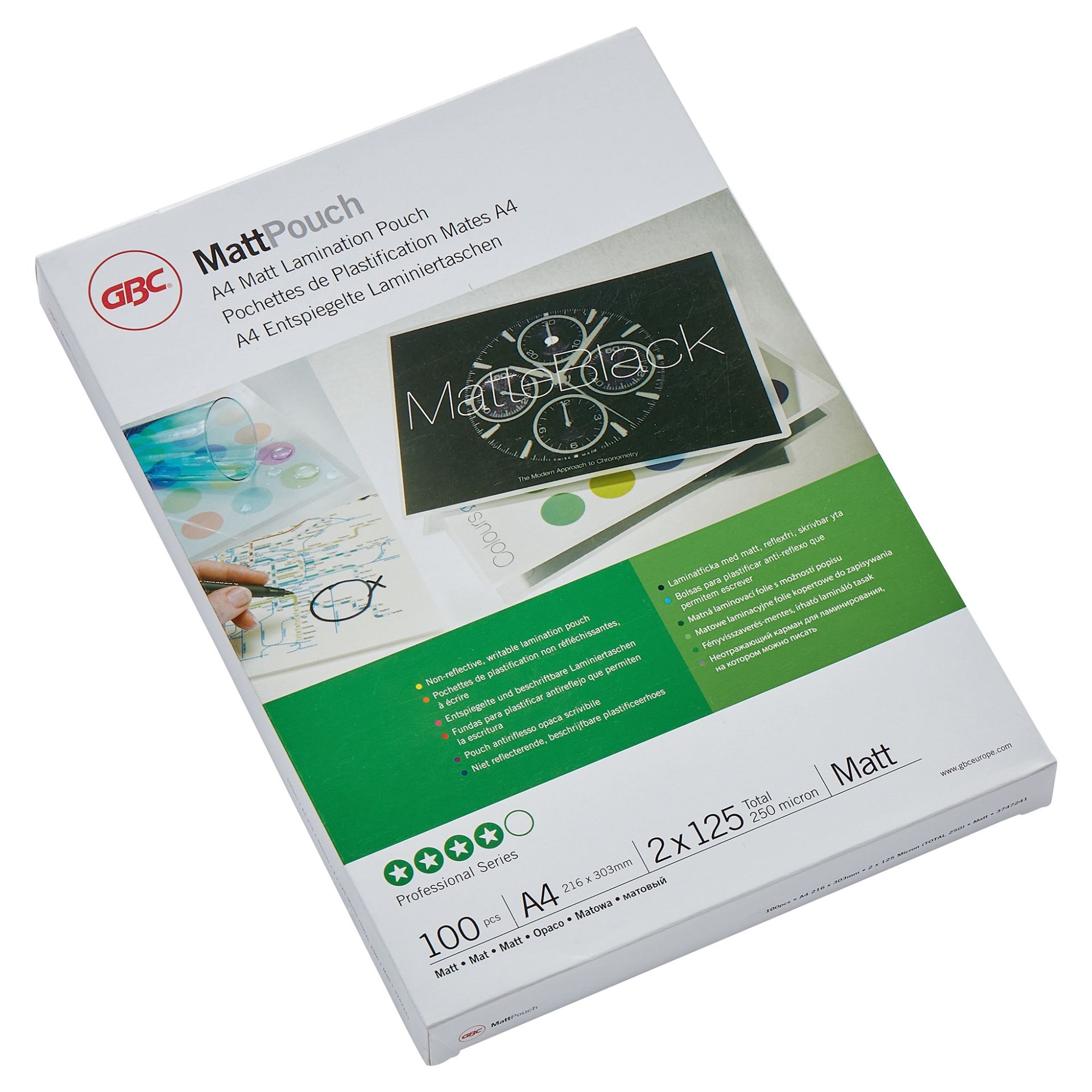 Folientasche MattPouch DIN A4 125mic 100 St./Pack.