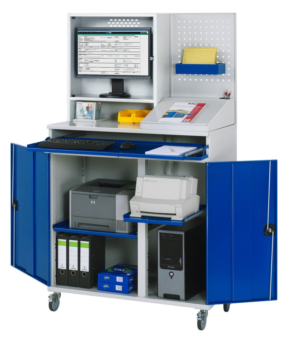 RAU Computerschrank, "67", fahrbar