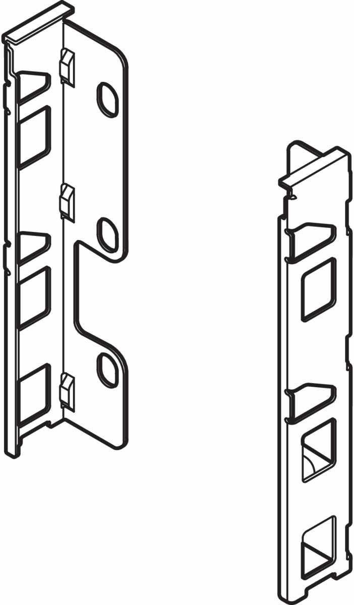 LEGRABOX Holzrückwandhalter, Höhe K (144 mm), links/rechts, oriongrau matt