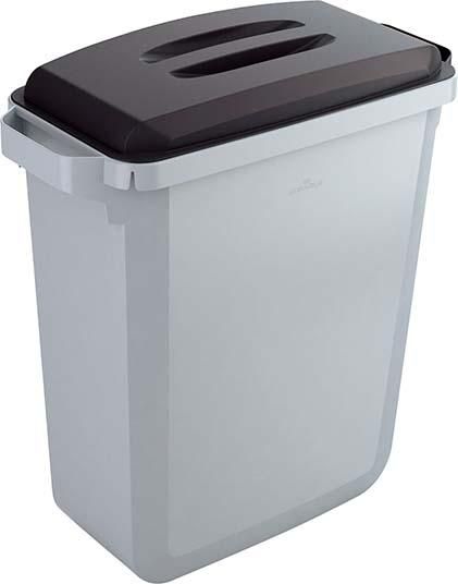 Wertstoffsammler 60l grauinkl. Deckel, schwarz