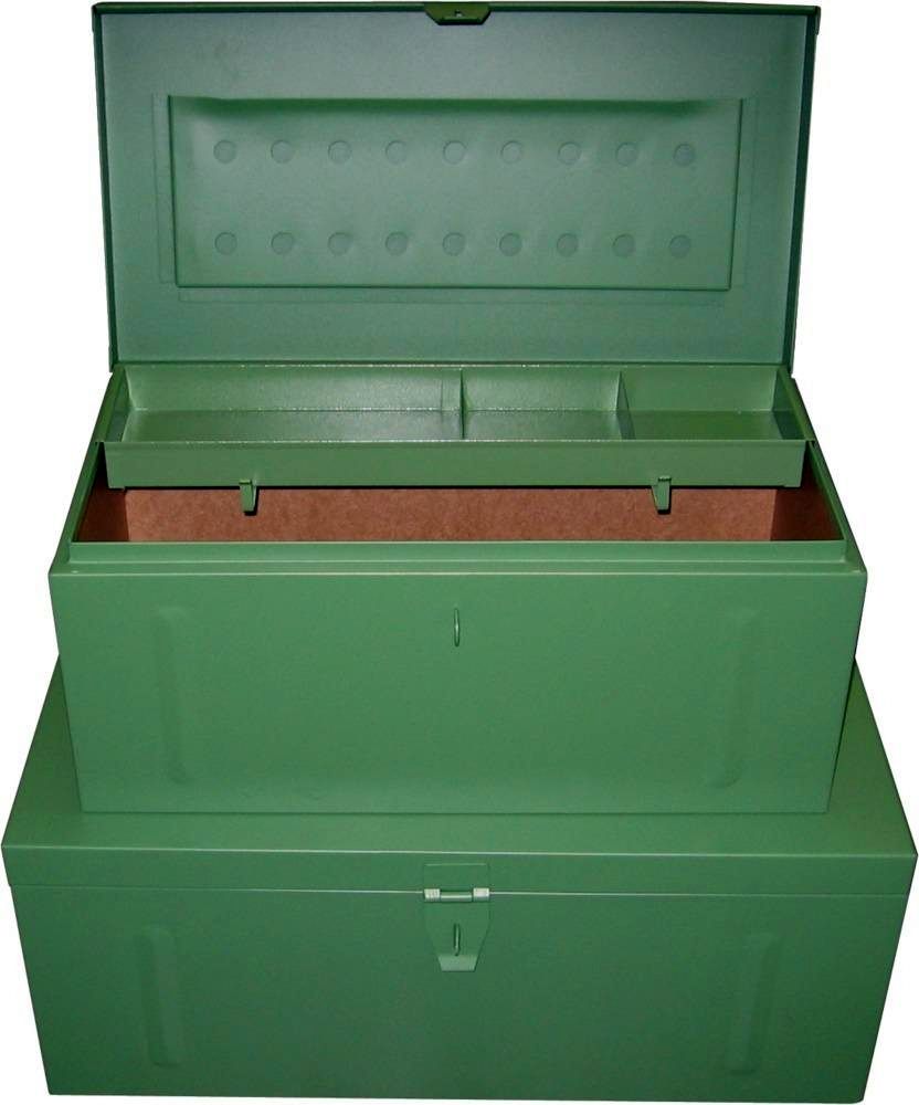 Stahlblechkoffer grün 910x530x430 mm (H)