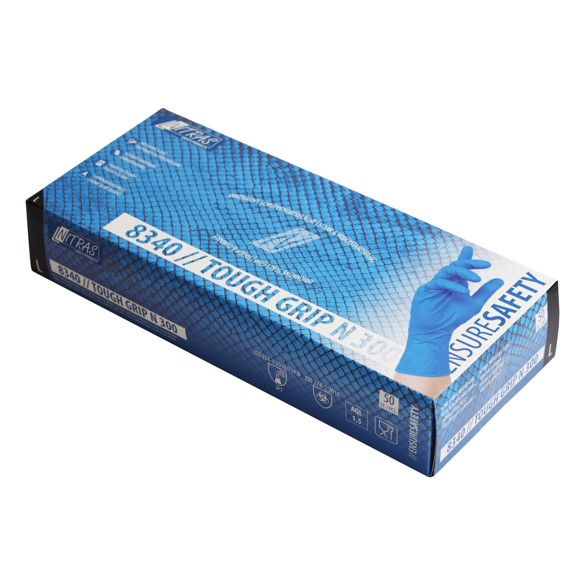NITRAS TOUGH GRIP N 300, Einmalhandschuhe 8340