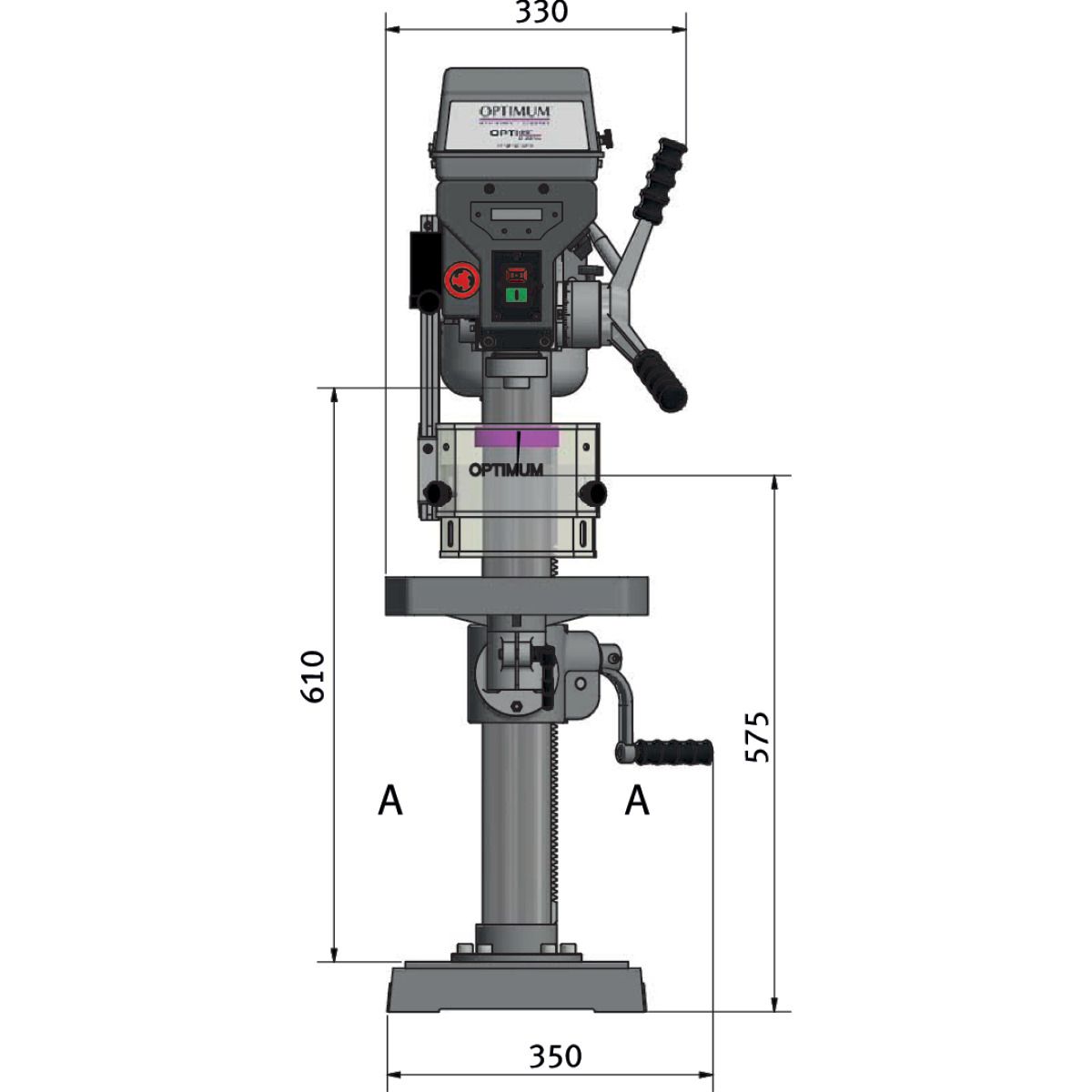 Tischbohrmaschine Optimum OPTIdrill D 23Pro (400 V) Aktions Set